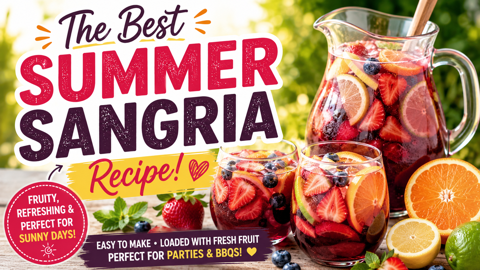 Best Summer Sangria Recipe – Easy Fruity Wine Cocktail for Parties
