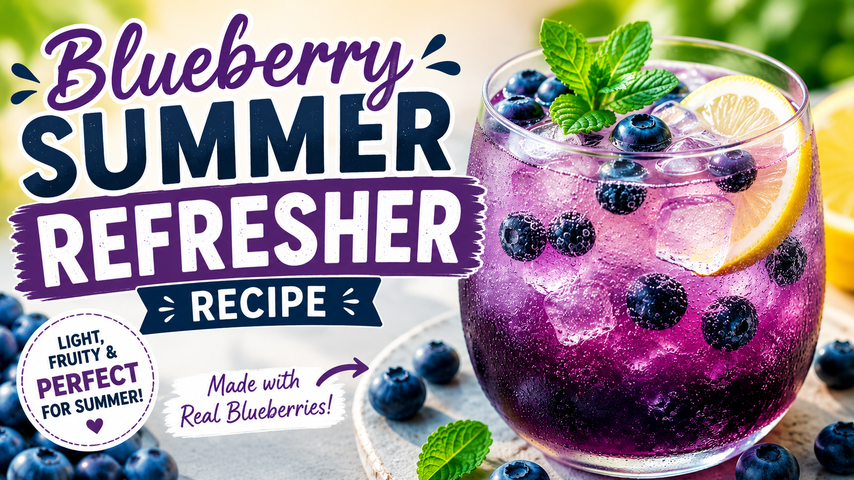 Blueberry Summer Refresher Recipe – Easy, Refreshing Homemade Drink for Summer
