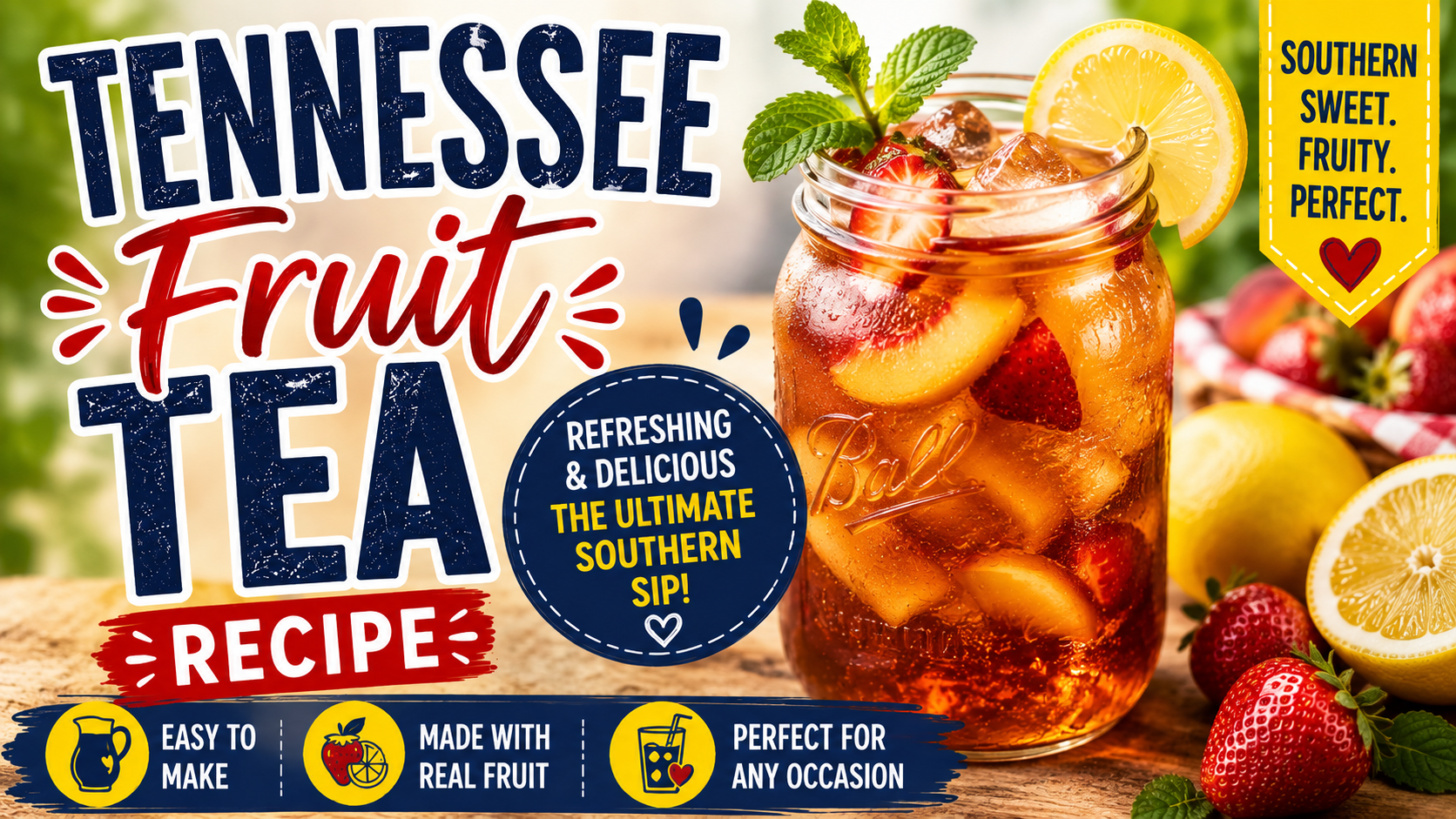 Tennessee Fruit Tea Recipe – Easy Southern Sweet Tea with Citrus & Fruit