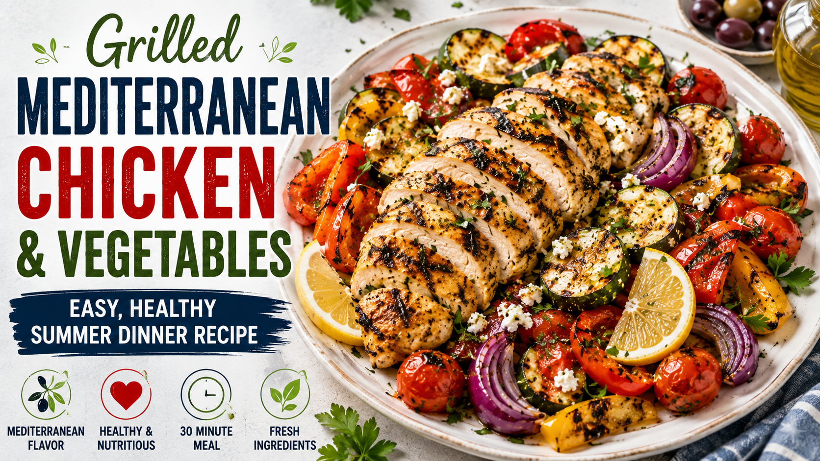 Grilled Mediterranean Chicken and Vegetables: Easy, Healthy Summer Dinner Recipe