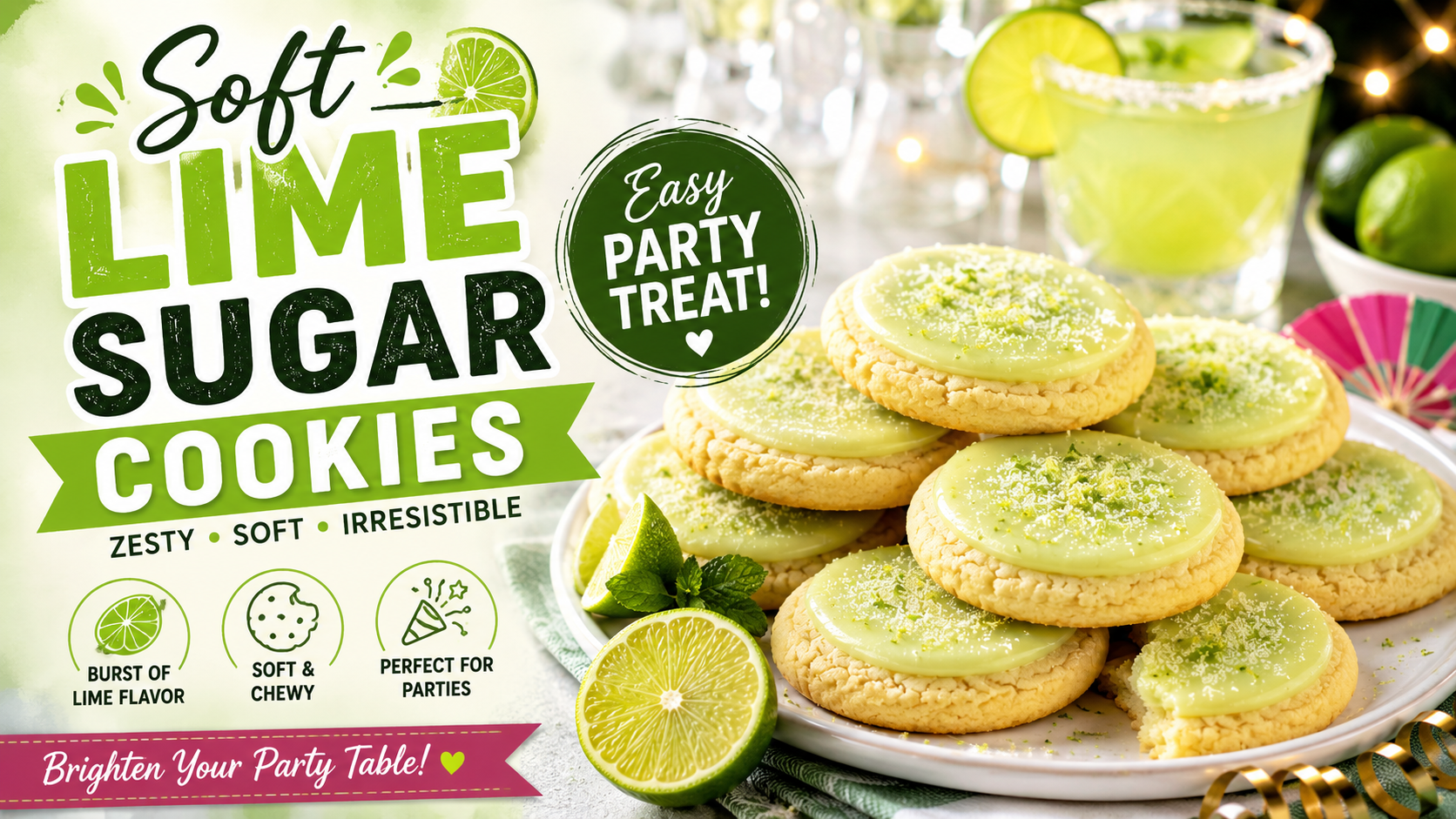 Soft Lime Sugar Cookies: Bright, Buttery & Melt-in-Your-Mouth