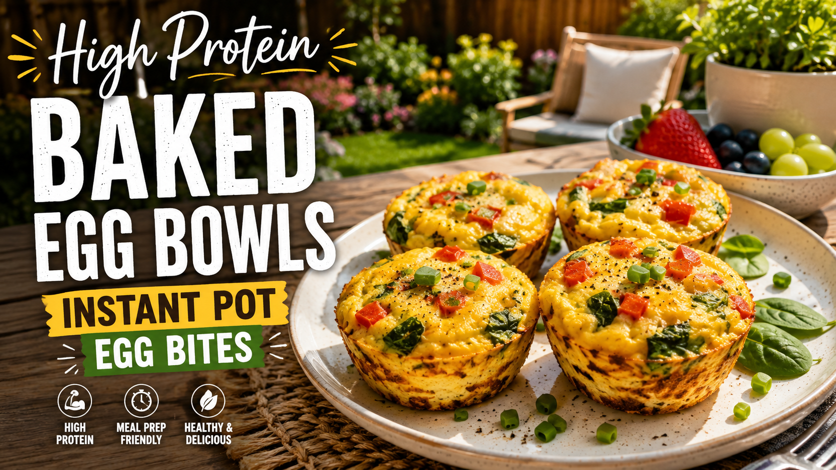 High Protein Baked Egg Bowls Instant Pot Egg Bites Recipe