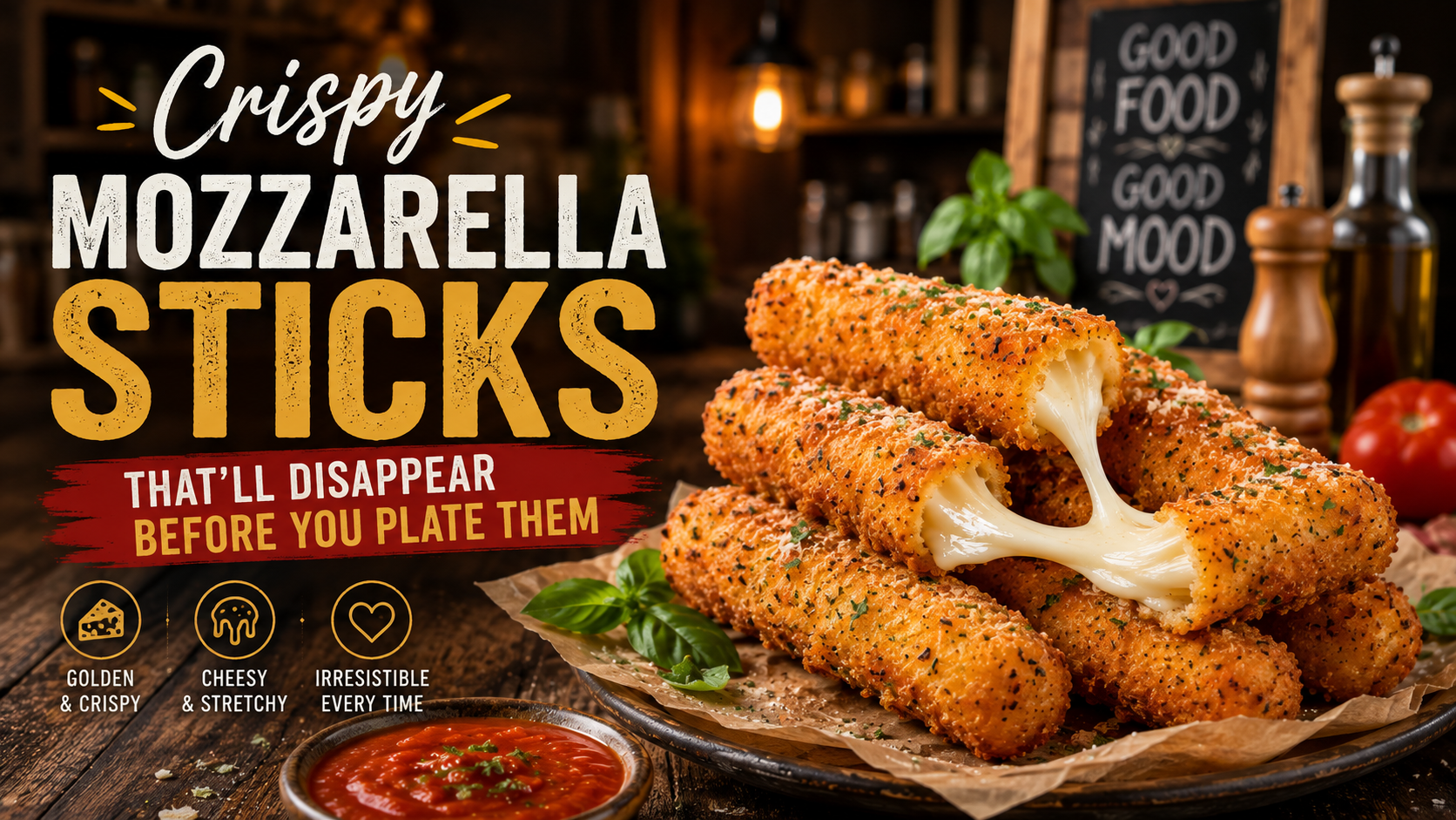 Crispy Mozzarella Sticks: The Extra-Crunchy Homemade Recipe Everyone Will Grab First