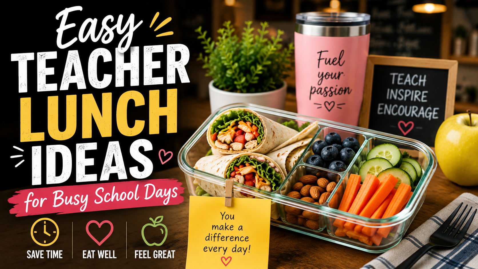 Easy Teacher Lunch Ideas for Busy School Days: 15 Quick, Make-Ahead Recipes