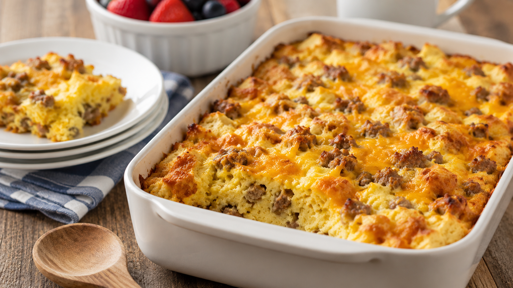 Breakfast Sausage Casserole: Easy Overnight Recipe for a Crowd