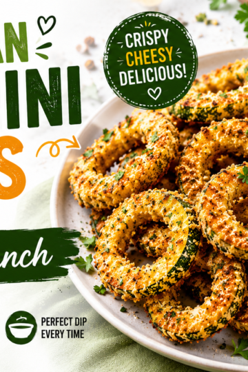 Parmesan Zucchini Rings with Zucchini Ranch: Crispy Baked Recipe