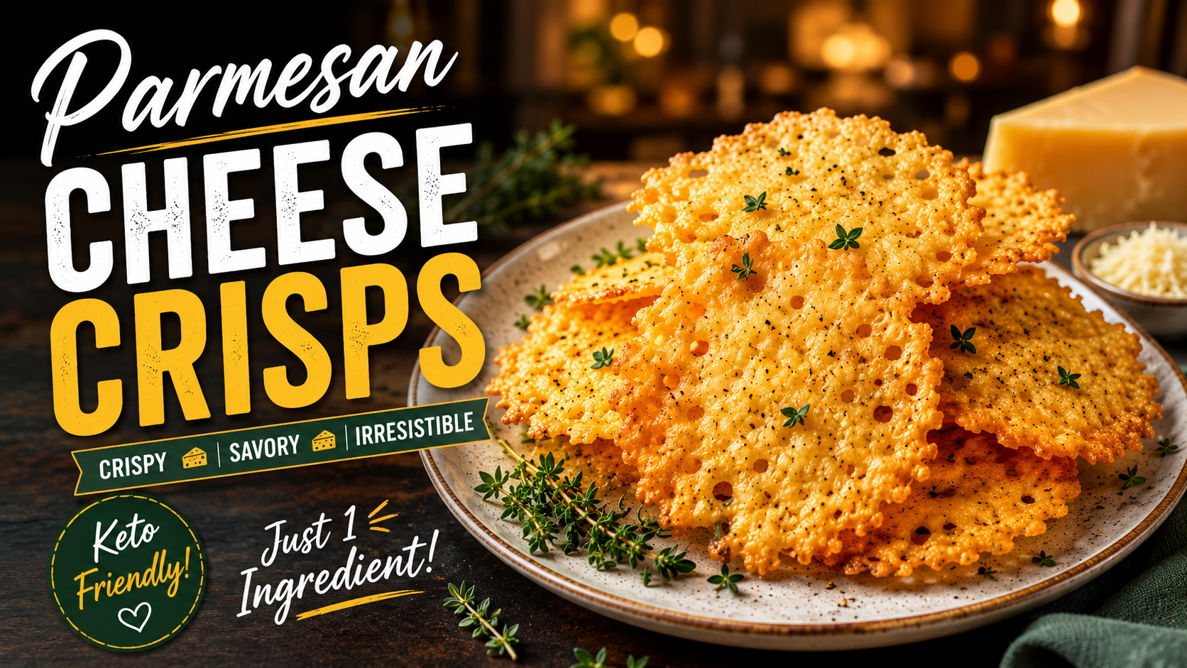 Parmesan Cheese Crisps: Easy 3-Ingredient Recipe for Golden, Crunchy Bites