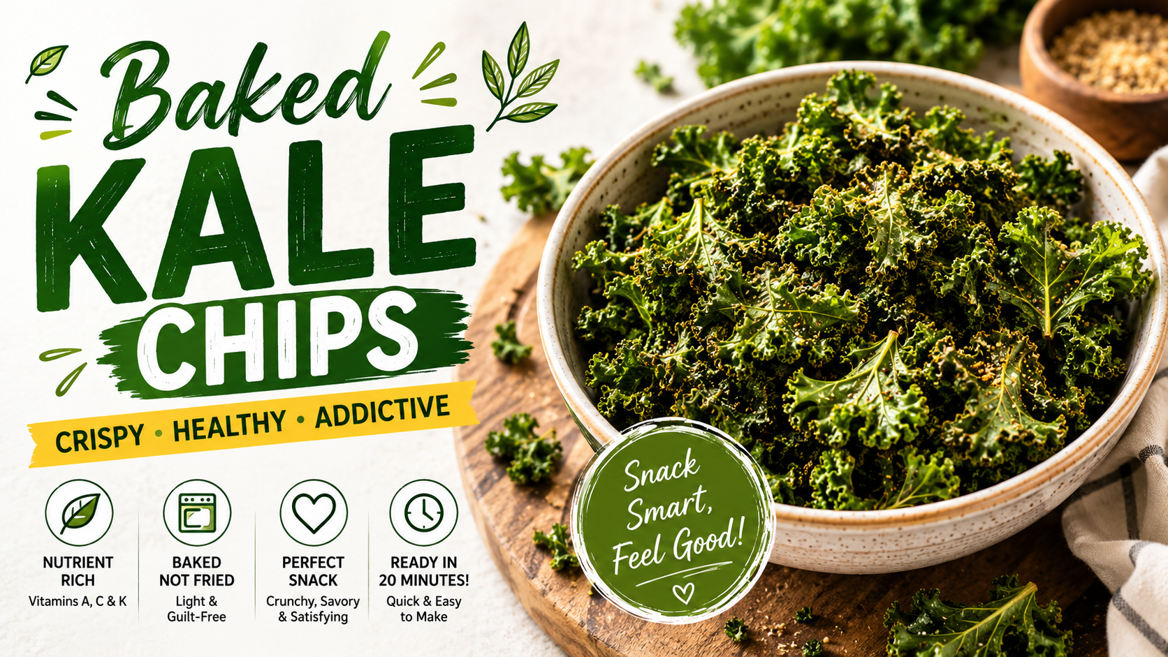 Baked Kale Chips Recipe: Crispy, Easy & Healthy Oven Snack