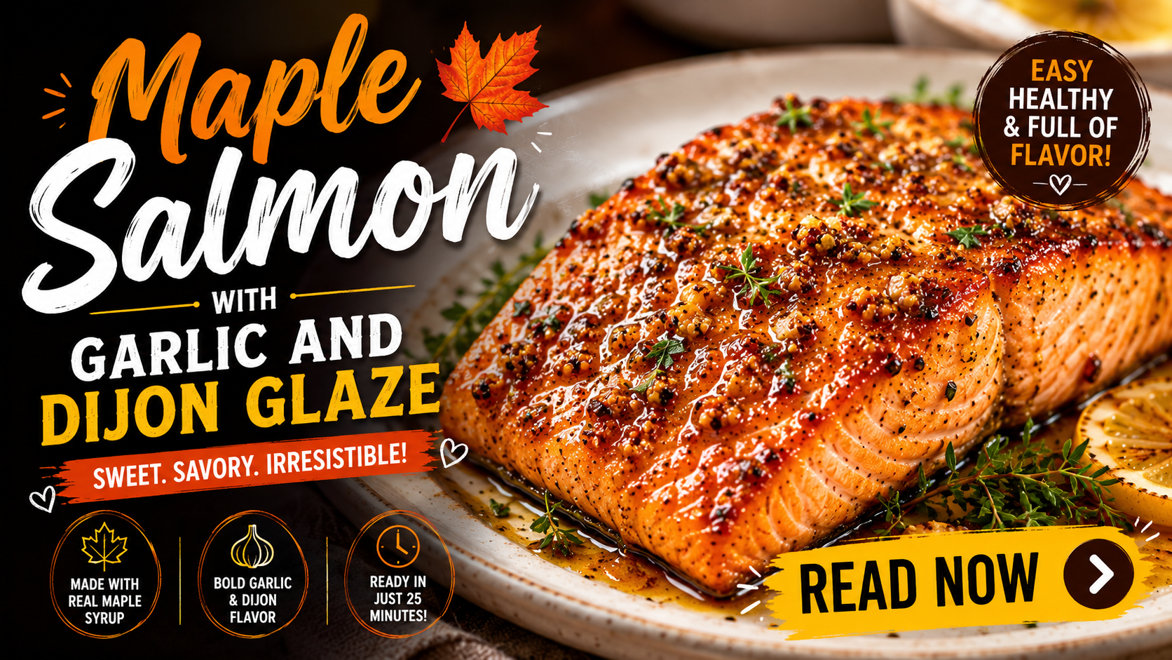 Maple Salmon with Garlic and Dijon Glaze