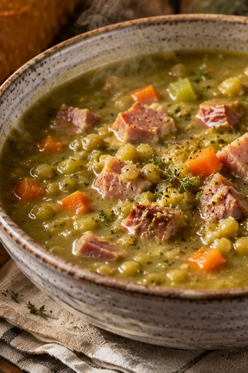 Easy Split Pea Soup with Ham