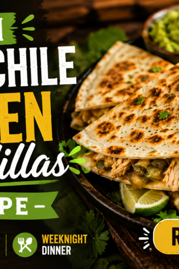 Hatch Green Chile Chicken Quesadillas That Are Crispy, Cheesy & Easy