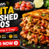 Chicken Fajita Smashed Tacos — Crispy, Cheesy & Easy