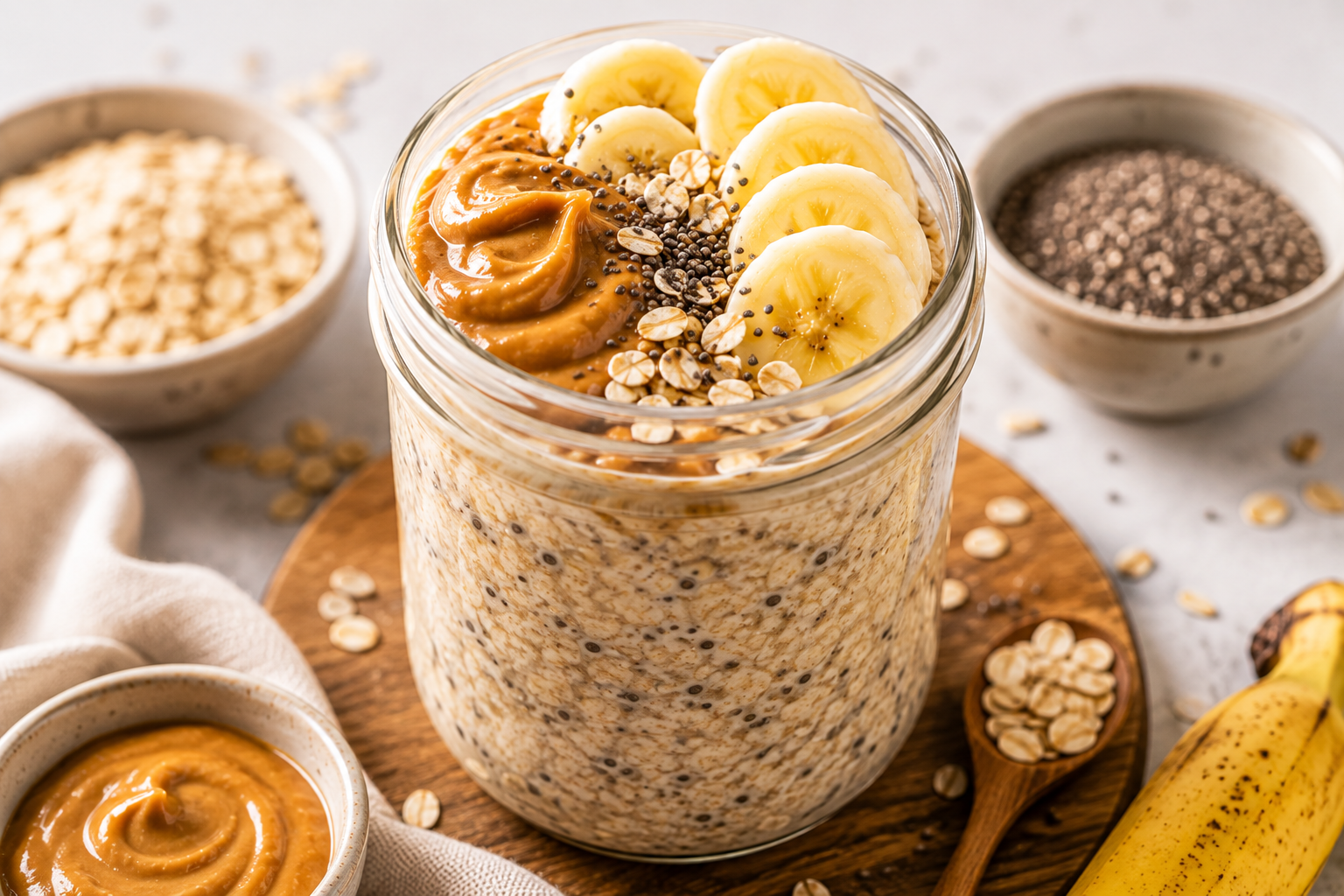 Overnight Oats with Peanut Butter and Banana – The Easy Make-Ahead Breakfast You’ll Crave