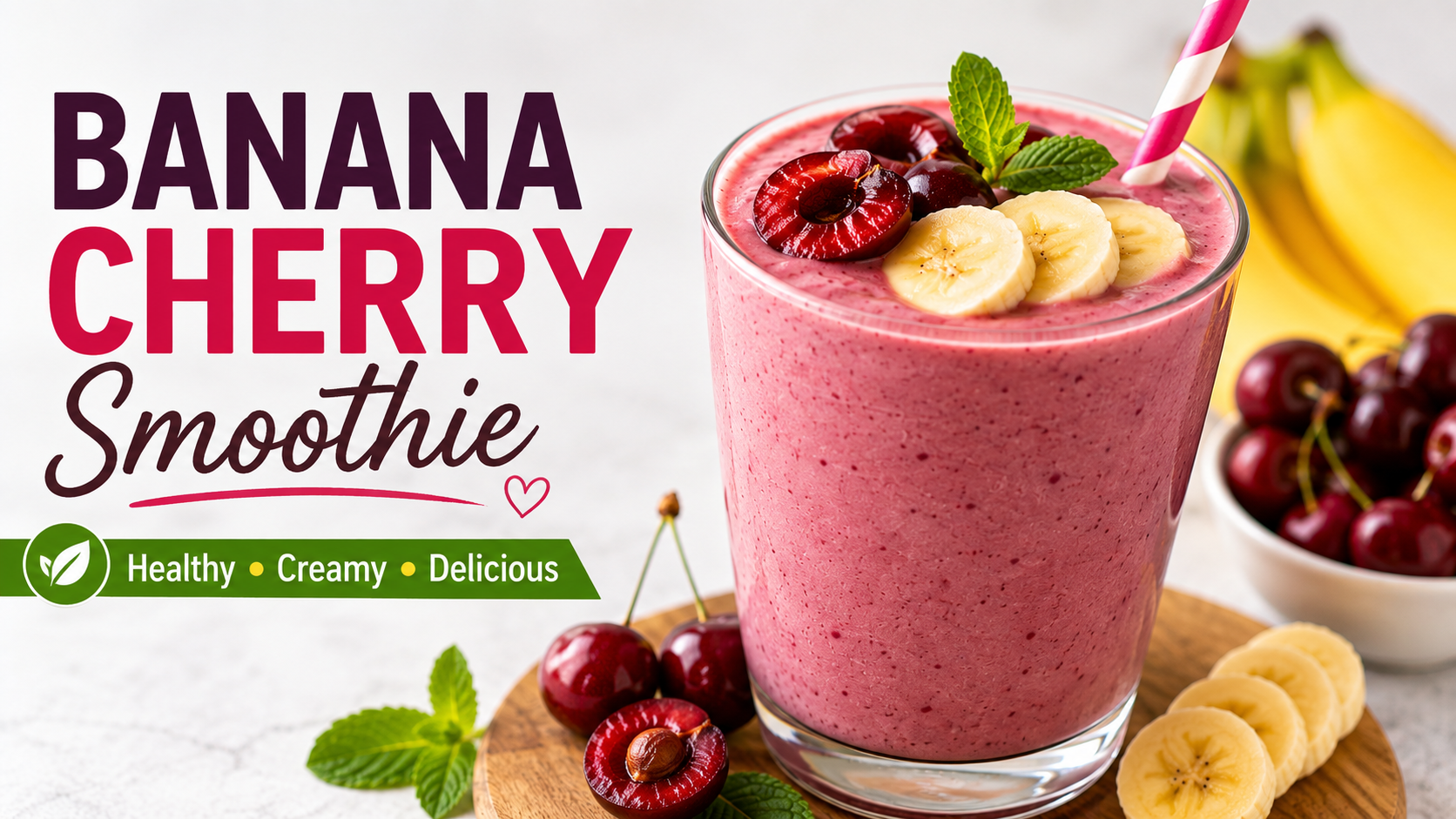 Healthy Banana Cherry Smoothie Recipe: Creamy, Fresh & Naturally Sweet