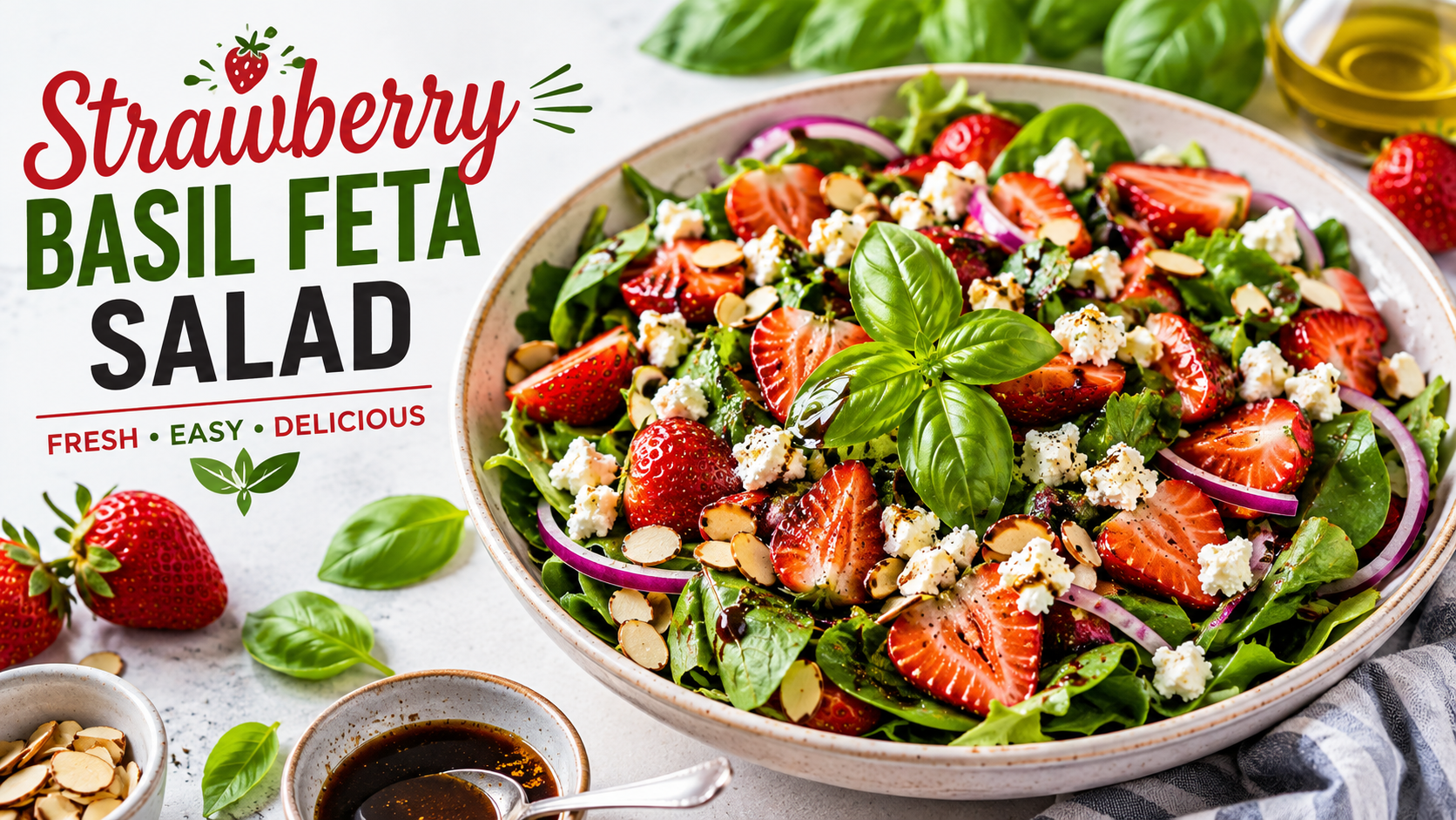 Simple Step-by-Step Guide to Make Refreshing Strawberry Basil Feta Salad