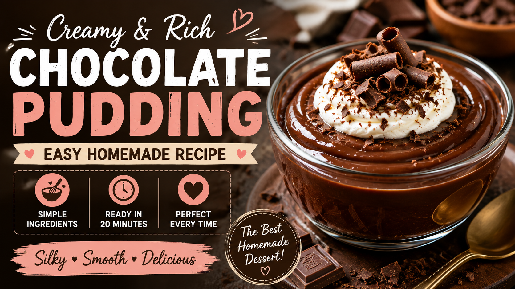 Creamy Chocolate Pudding Recipe: Rich, Smooth, and Easy to Make at Home