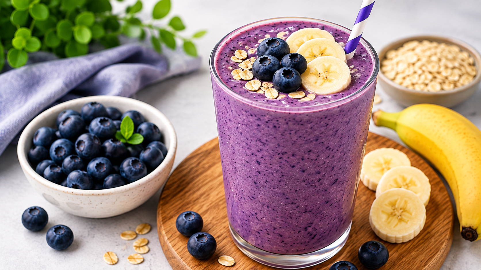 Blueberry Banana Oatmeal Smoothie Recipe: Easy, Healthy Breakfast in 5 Minutes