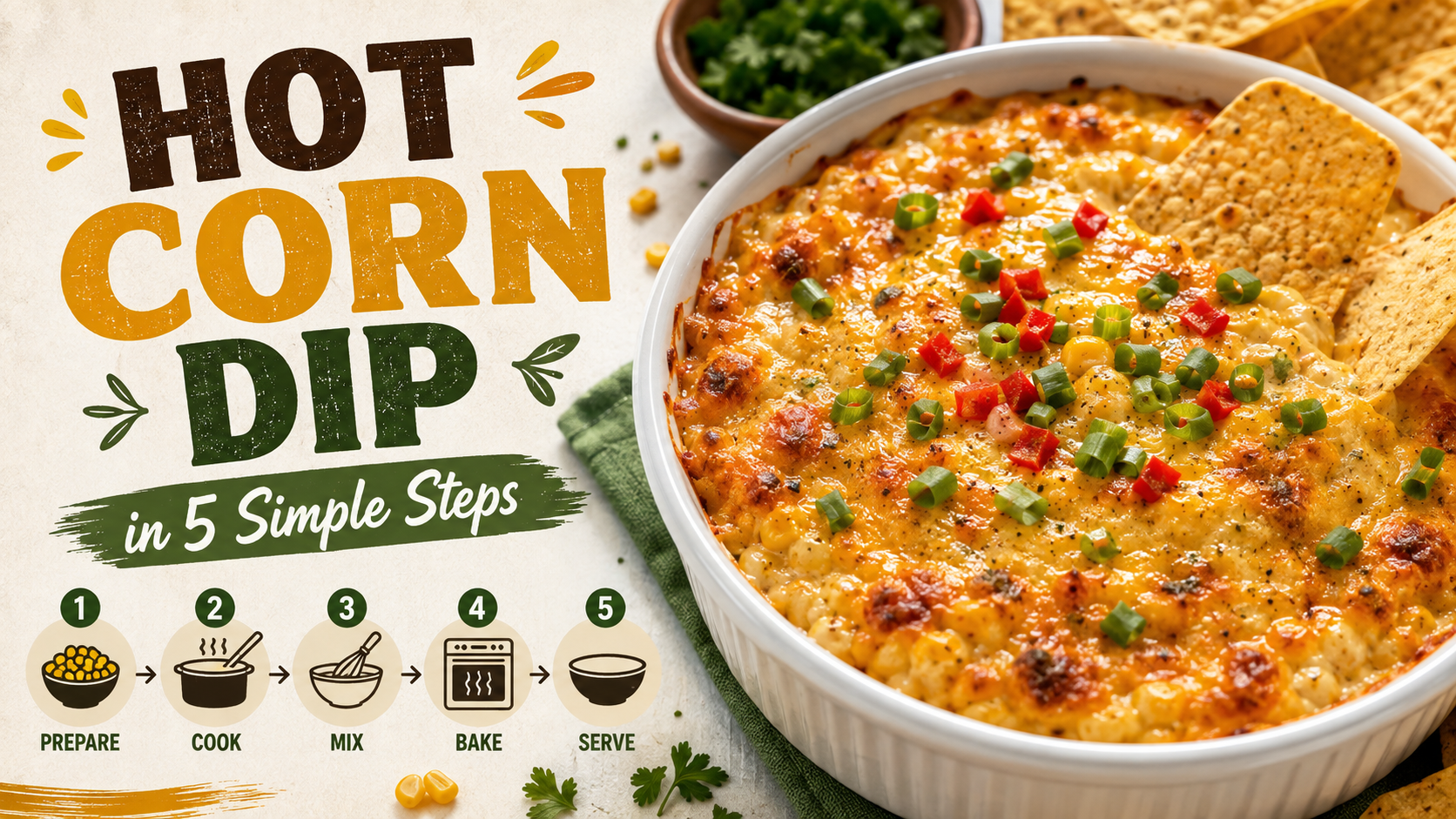 Delicious Hot Corn Dip Recipe in 5 Simple Steps