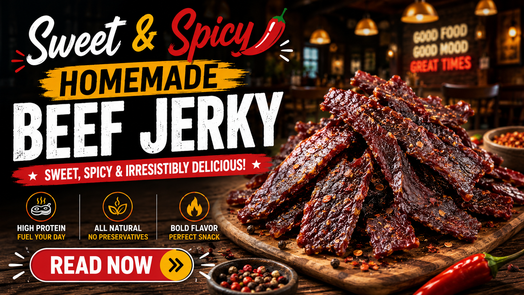 Sweet, Hot & Spicy Homemade Beef Jerky