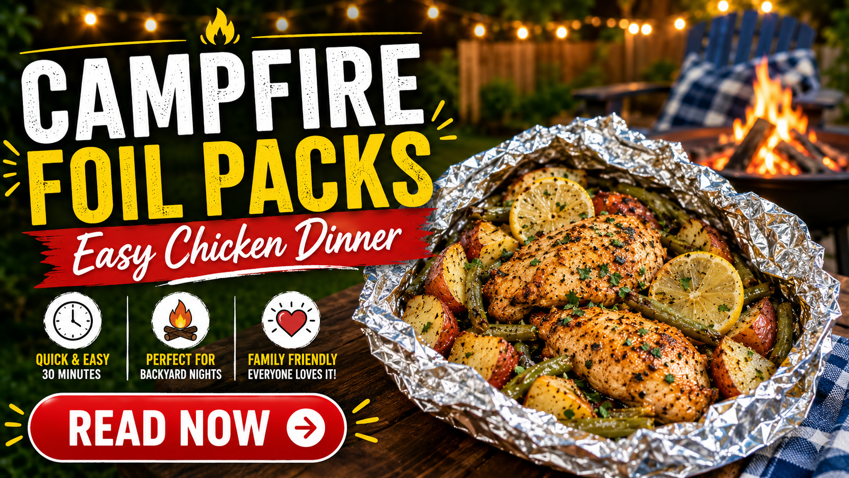 Campfire Foil Packs: Easy Chicken & Veggie Dinner