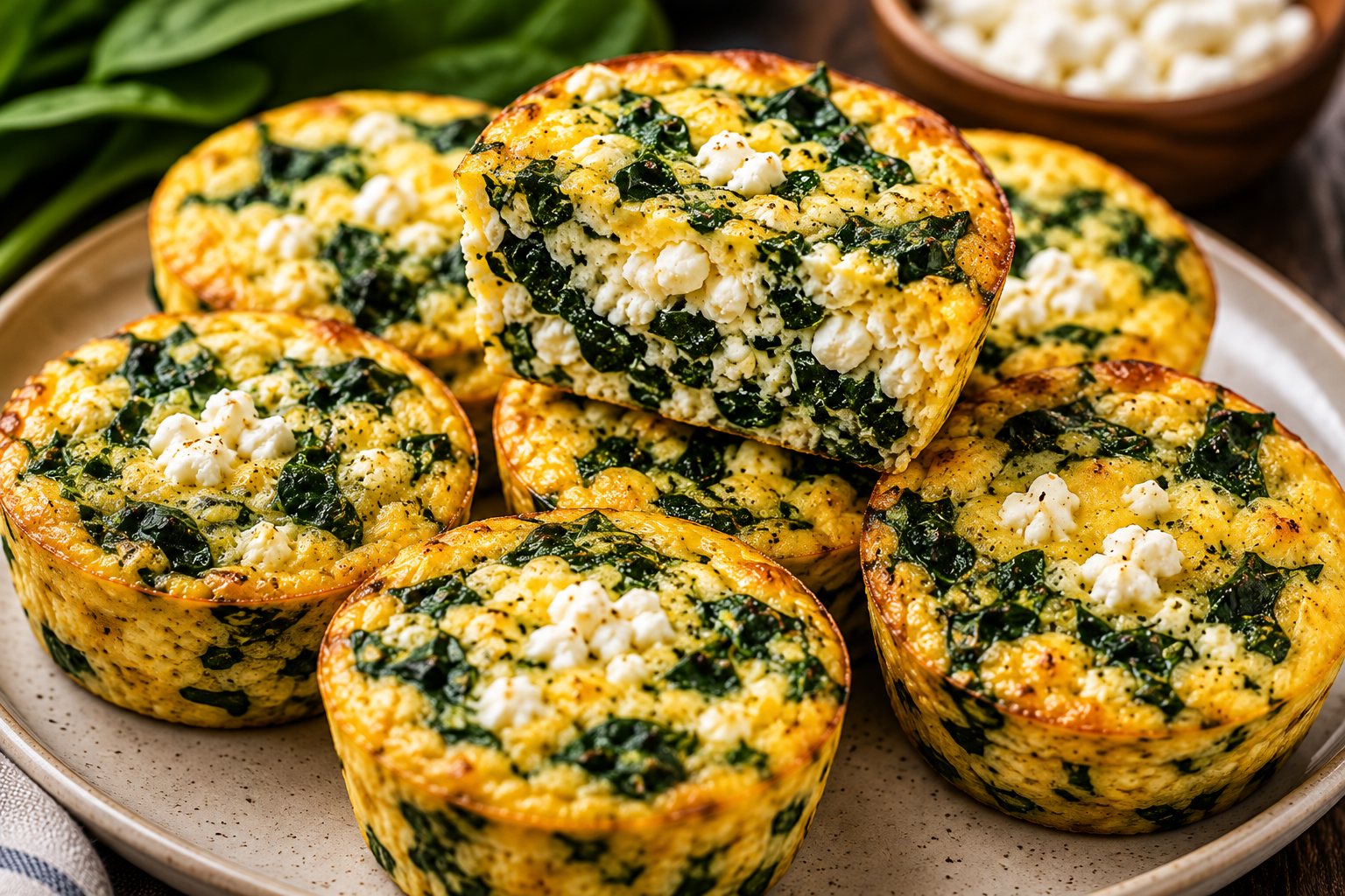 Spinach & Feta Egg Muffins – The Ultimate Low-Carb Breakfast for Healthy Weight Loss