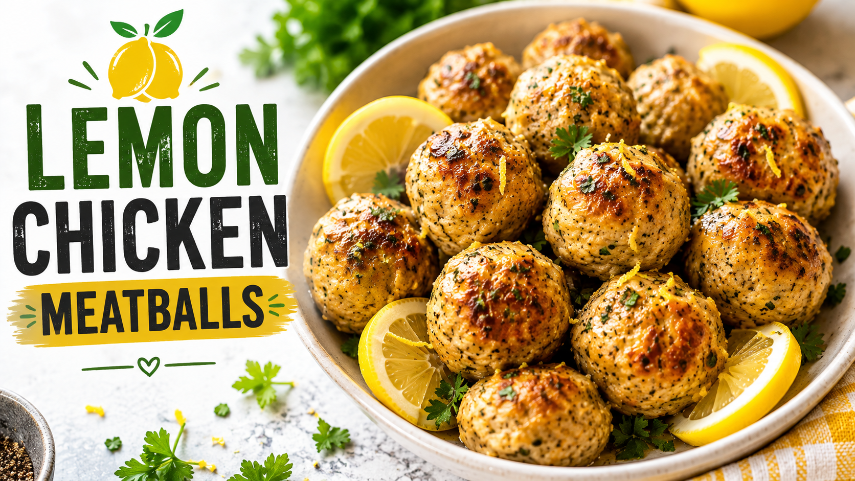 Lemon-Pepper Chicken Meatballs Recipe: Juicy, Healthy, and Ready in 30 Minutes