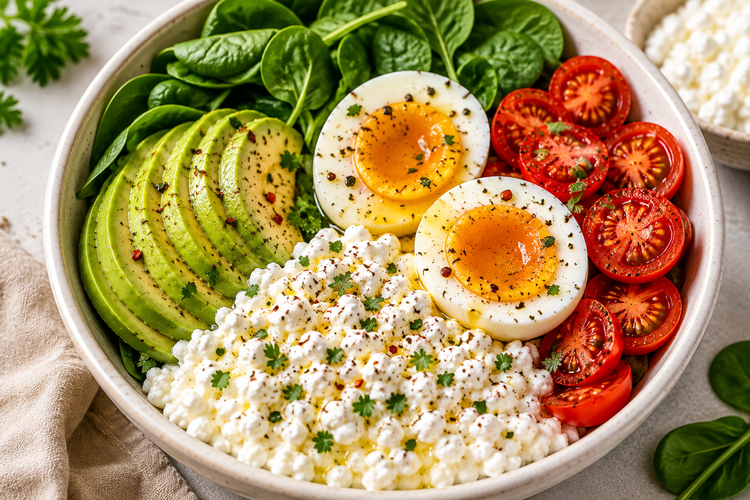 Cottage Cheese Egg Breakfast Bowl – The High-Protein Morning Meal for Healthy Weight Loss