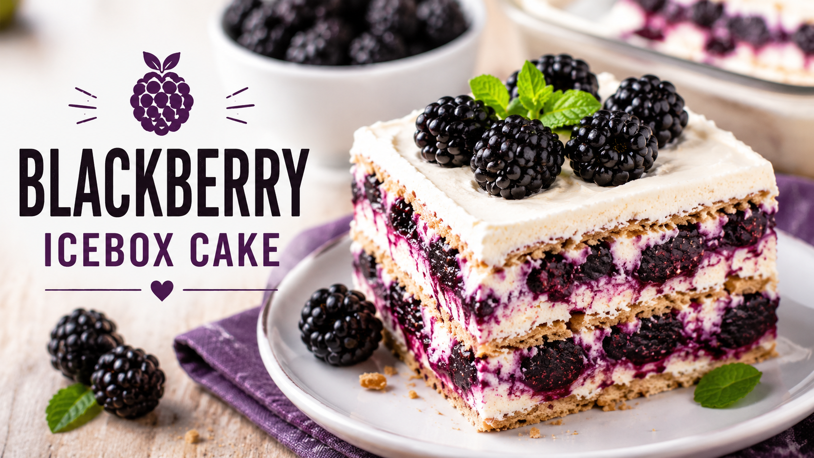 Blackberry Icebox Cake Recipe: The Creamy No-Bake Summer Dessert Everyone Will Love