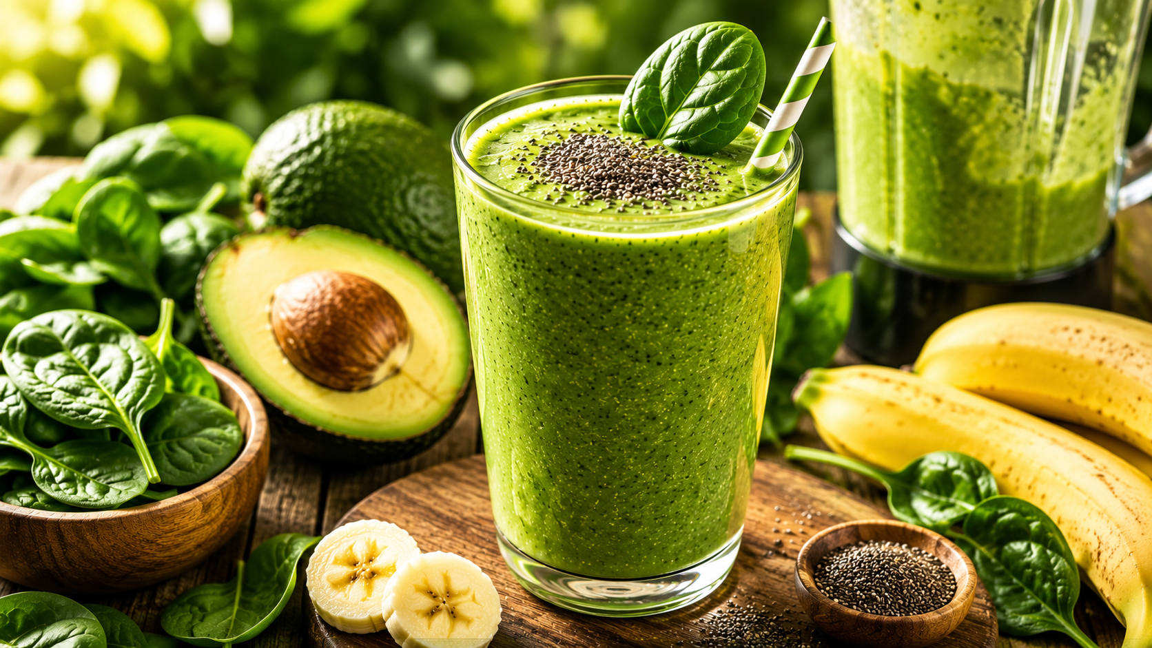 Avocado Spinach Energy Smoothie: A Creamy Green Power Drink for All-Day Energy