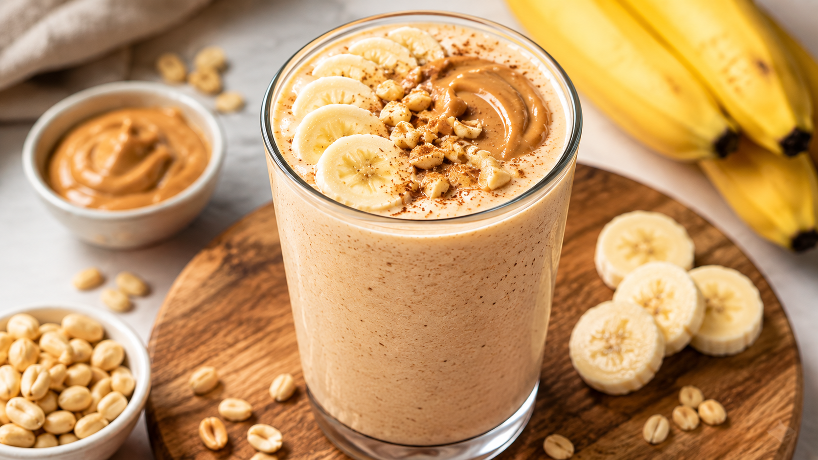 Peanut Butter Banana Power Smoothie: High-Protein Breakfast for Energy