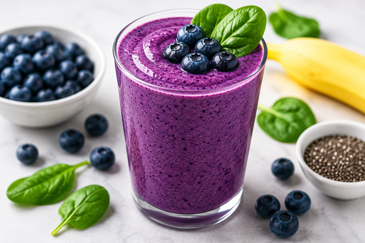 Blueberry Antioxidant Boost: The Ultimate Healthy Smoothie for Energy, Immunity, and Glowing Skin