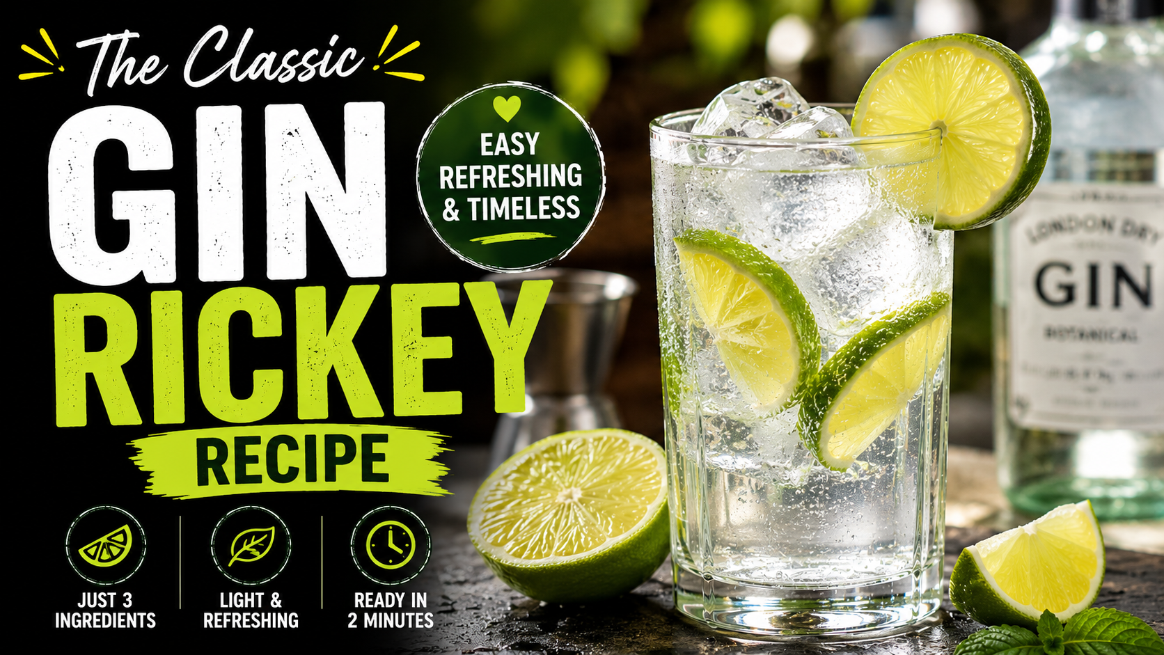Gin Rickey Recipe – The Best Classic Cocktail You Can Make in 5 Minutes
