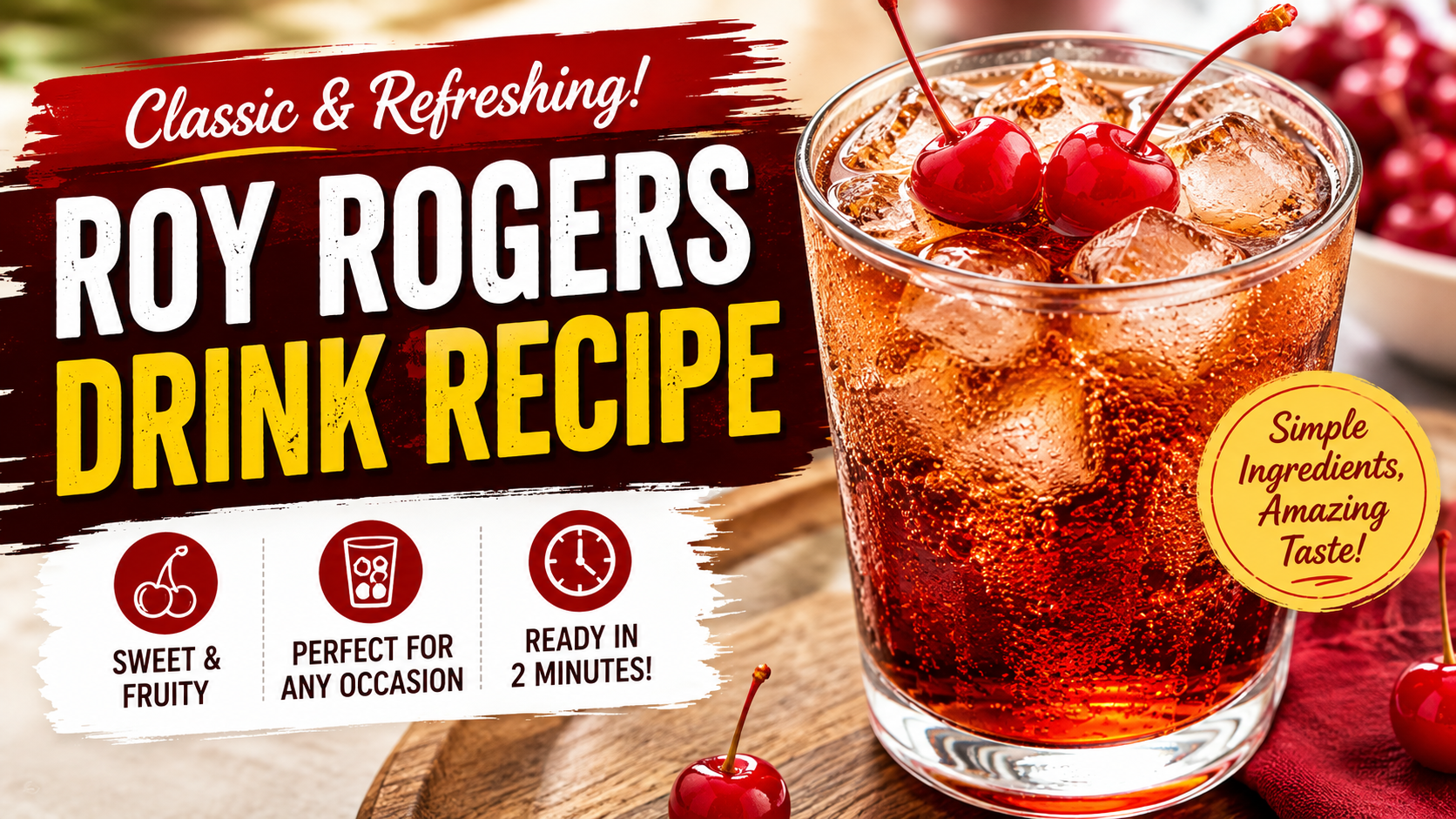 Roy Rogers Drink Recipe (Easy Classic Mocktail in 5 Minutes)