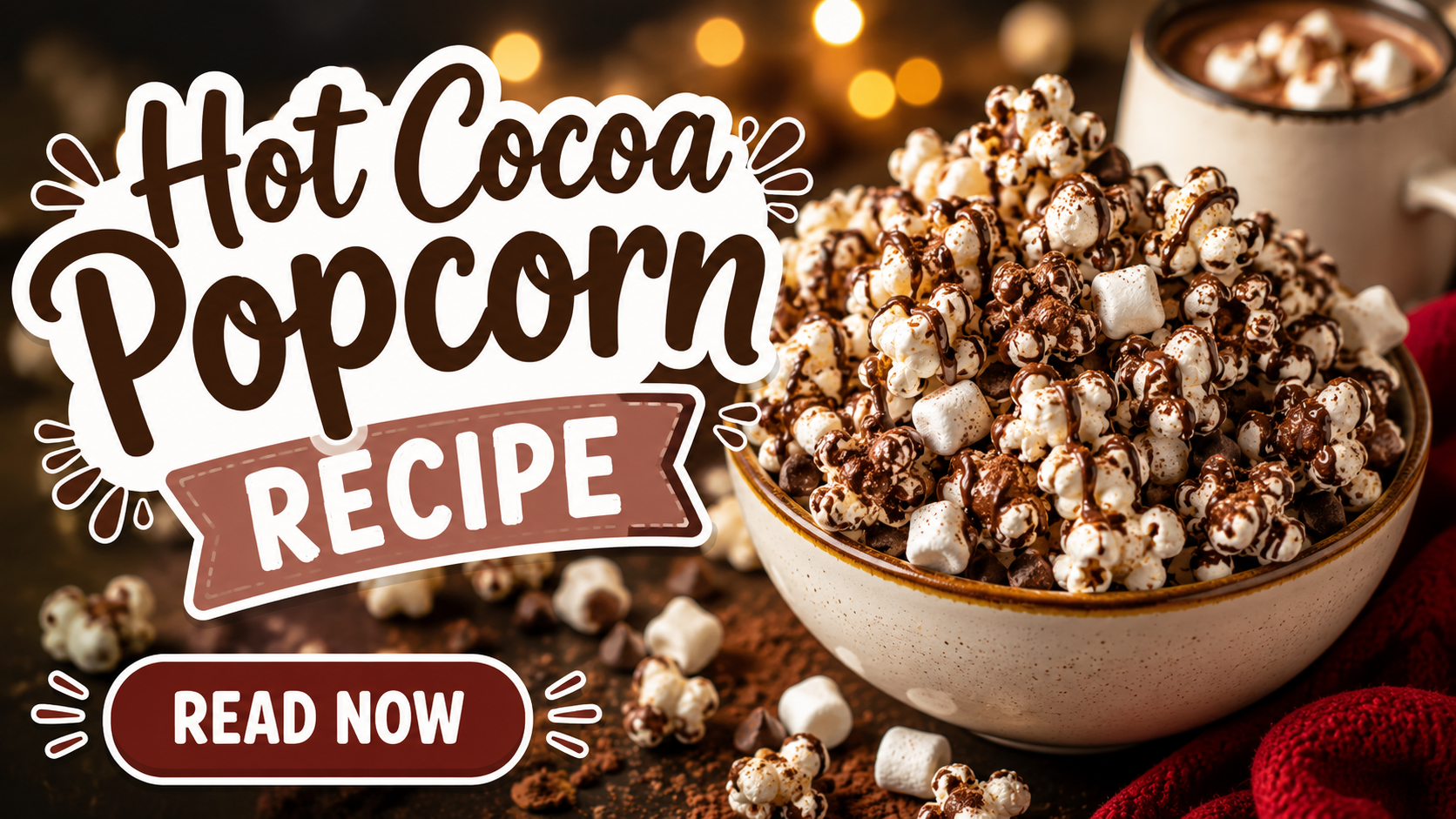 Hot Cocoa Popcorn Recipe – Easy Chocolatey Holiday Snack