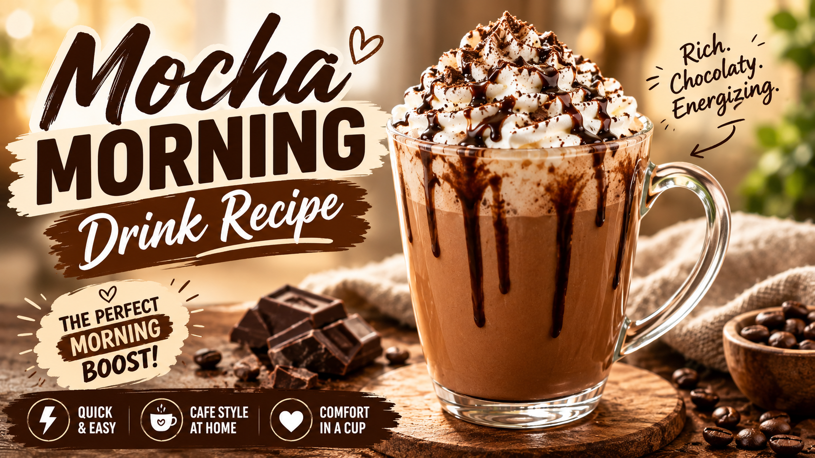 Mocha Morning Drink Recipe – Easy Homemade Chocolate Coffee Breakfast Drink