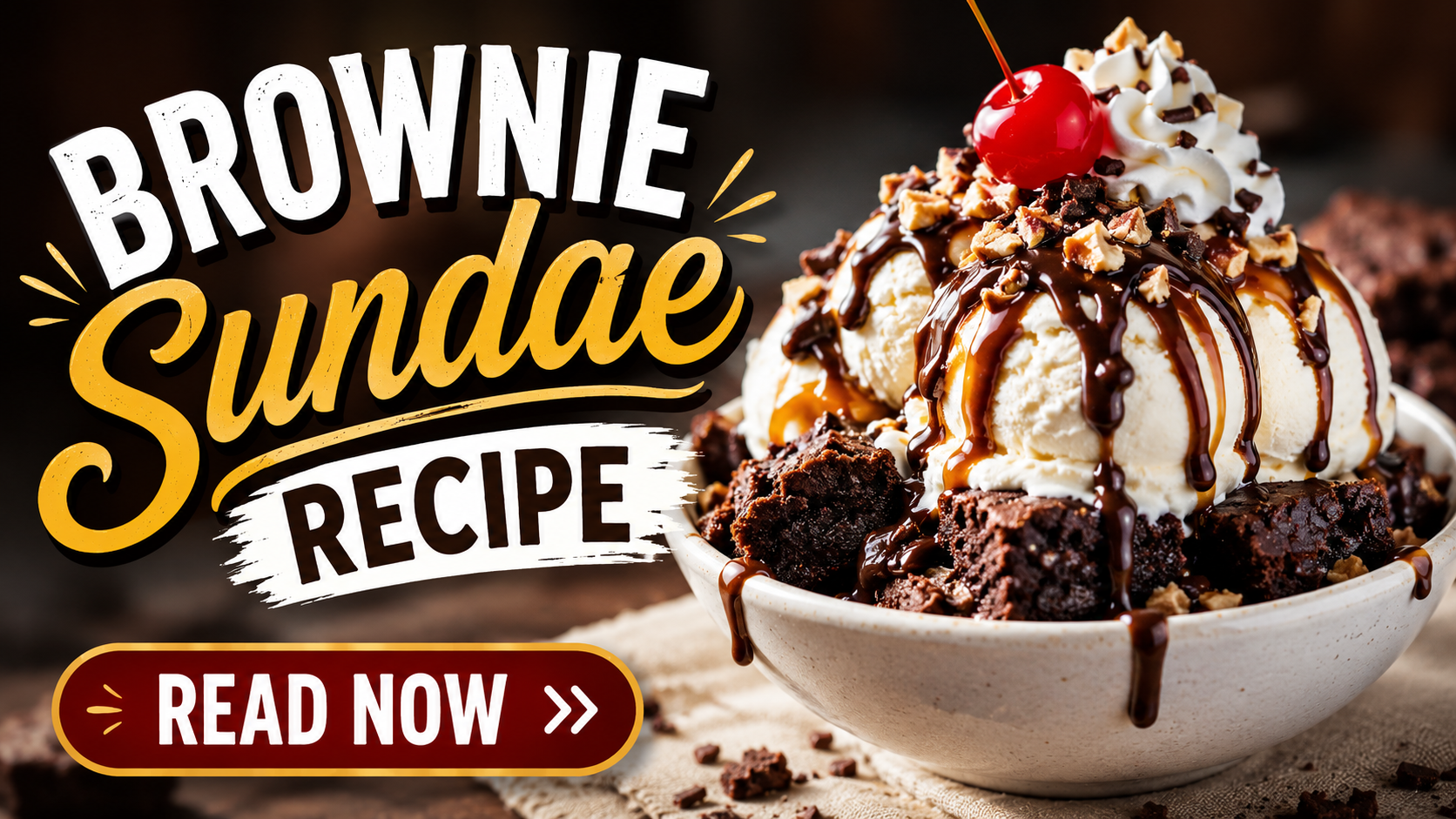 Brownie Sundae Recipe – Easy Fudgy Brownie Ice Cream Dessert