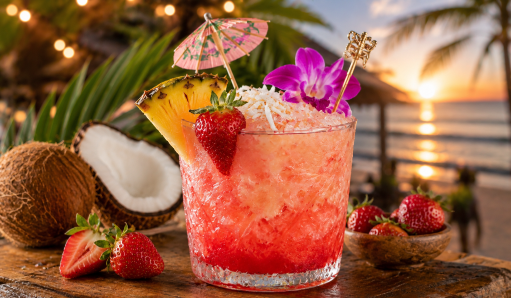 Strawberry Coconut Mai Tai