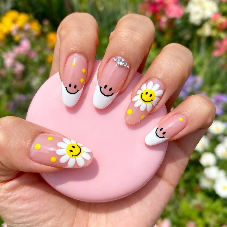 Smiley Face Nails