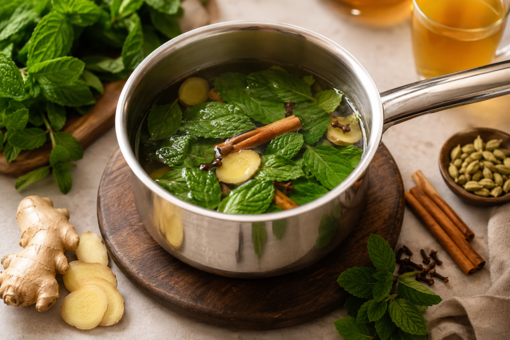 Spiced Mint Tea Recipe – The Cozy Homemade Tea That Soothes, Refreshes & Boosts Wellness