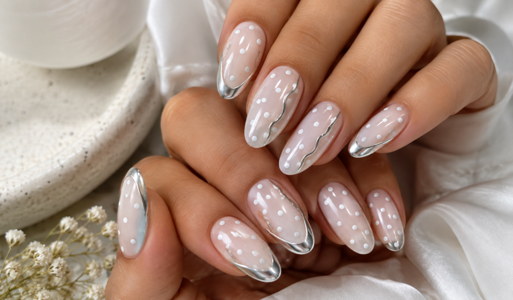 10 Adorable White Polka Dot Nail Ideas for 2026
