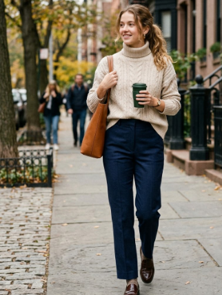 Sweater and Tailored Pants