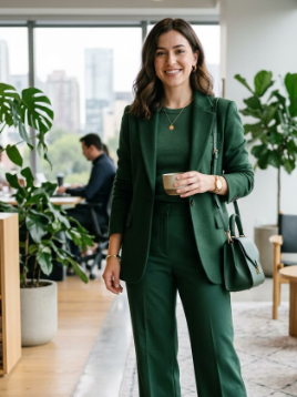 Monochromatic Business Casual Outfit