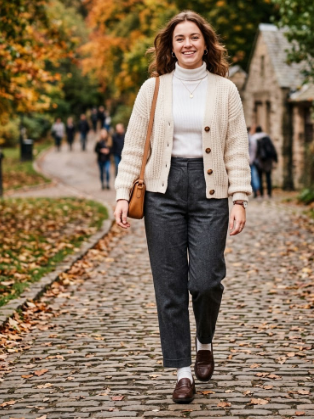 Cardigan With Trousers