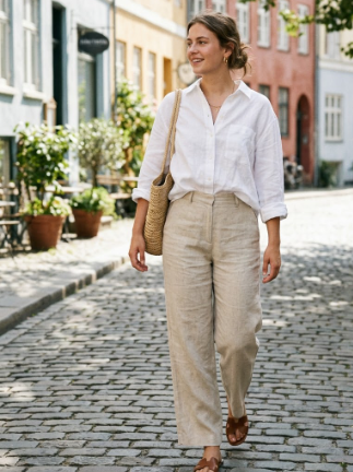 Linen Pants With a Button-Down Shirt