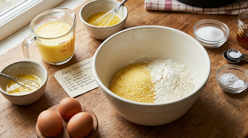 Easy Cornbread Recipe – Moist, Golden & Buttery Homemade Cornbread