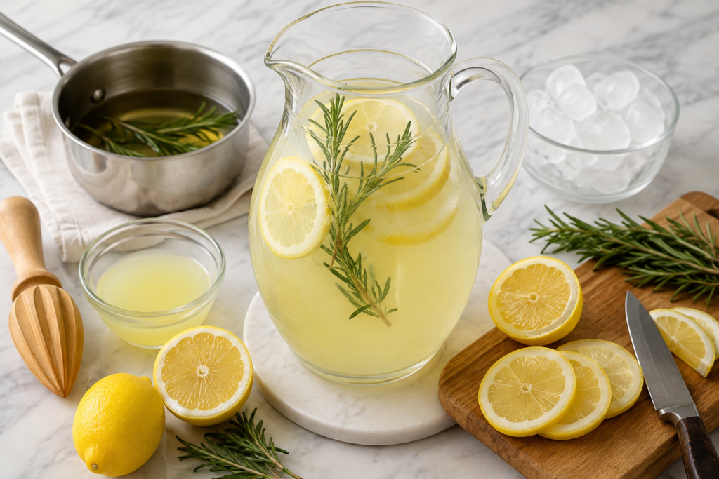 Vanilla-Rosemary Lemonade Recipe | Refreshing Homemade Herbal Lemonade