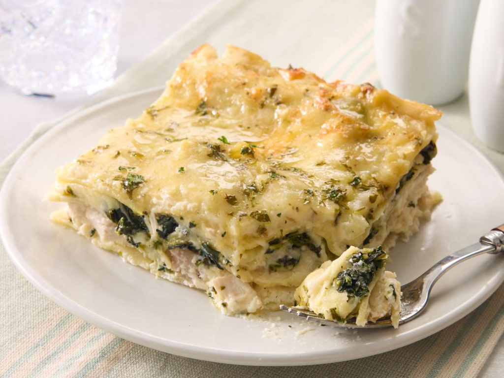 Restaurant-Style Creamy White Lasagna Made at Home