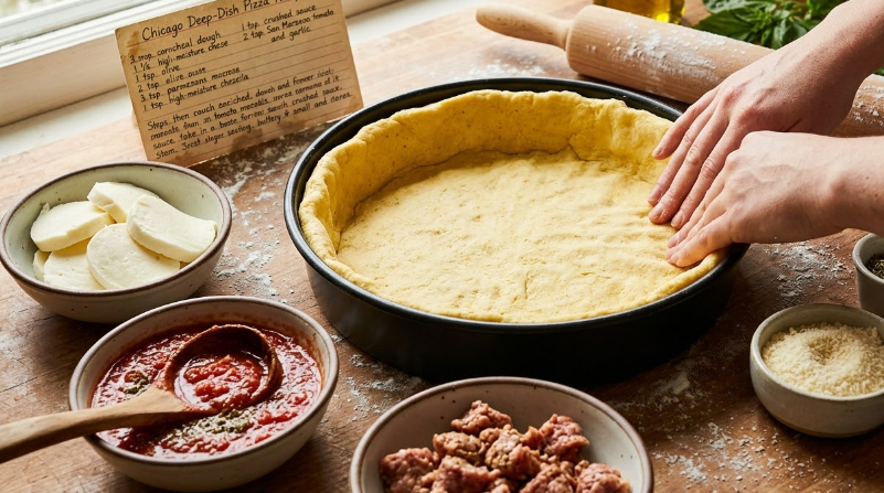 Chicago Deep-Dish Pizza Recipe – Easy Homemade Classic