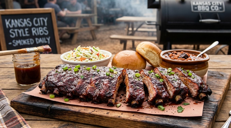 Kansas City-Style Ribs Recipe – Sweet, Smoky & Tender BBQ Ribs