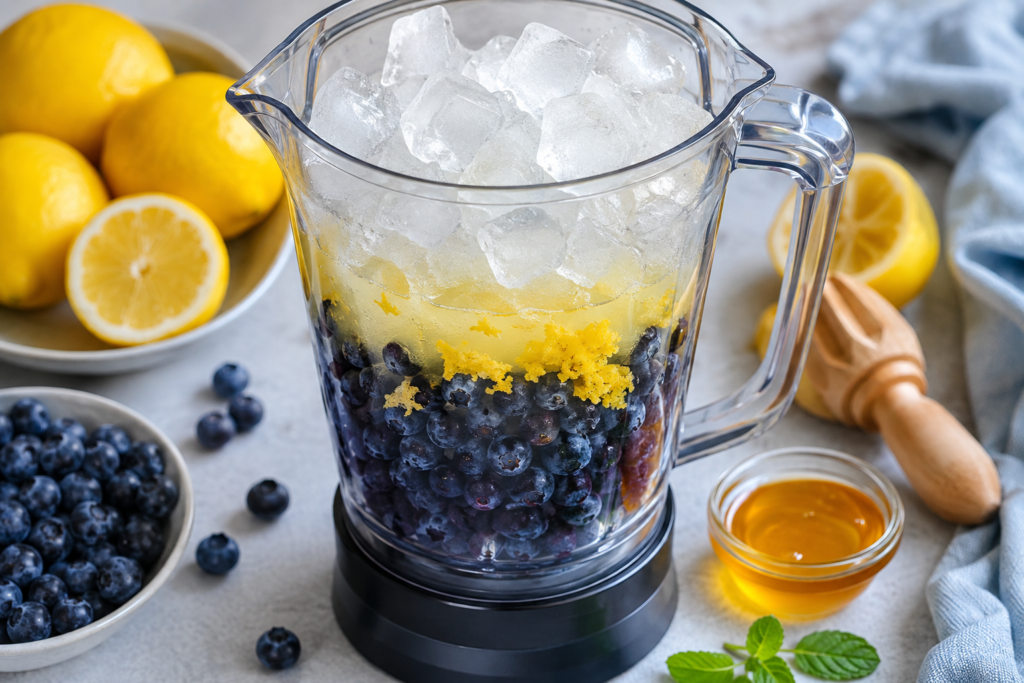 Frozen Blueberry Lemonade Recipe | Easy Homemade Summer Slush Drink